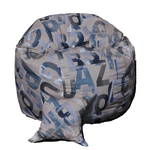 Set Fotoliu King Size cu Perna, Material Textil - Army Scrabble