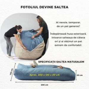 Set Fotoliu Matusalem cu Otoman (suport picioare), Material Textil - Urban Mystique - Img 5