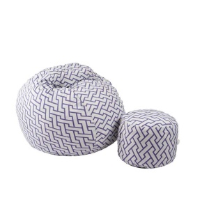 Set Fotoliu Matusalem cu Otoman (suport picioare), Material Textil - Zappity Purple - Img 1