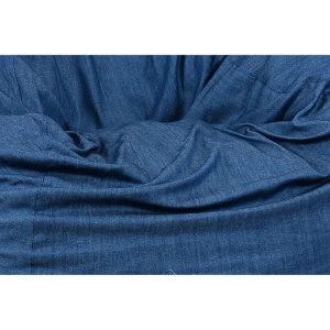 Set Fotoliu Matusalem cu Otoman (suport picioare) si Perna, Material Textil - Blue Denim - Img 2