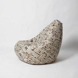 Fotoliu Nirvana Hobbit, Material textil - Latte Luck - Img 3