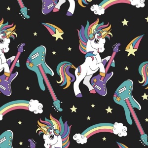 Fotoliu puf copii, Nirvana Light, Material impermeabil - Unicorns Rock - Img 5