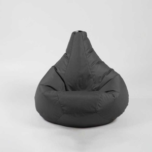 Fotoliu puf copii, Nirvana Light Pufrelax, Material Impermeabil - Gri inchis - Img 2