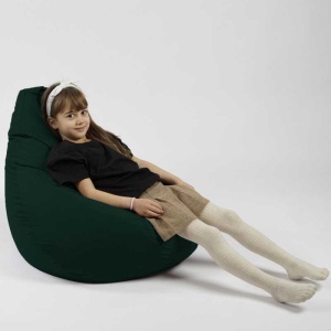 Fotoliu puf copii, Nirvana Light Pufrelax, Material Impermeabil - Verde Tuborg - Img 4