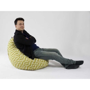 Fotoliu puf copii, Nirvana Light Pufrelax, Material Textil - Zippity Green - Img 2