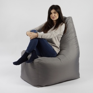 Fotoliu puf, Sunlounger EVO XL, umplutura de burete Memory Mix, Material Impermeabil - Gri - Img 6