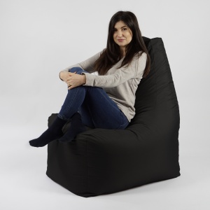 Fotoliu puf, Sunlounger EVO XL, umplutura de burete Memory Mix, Material Impermeabil - Negru - Img 6