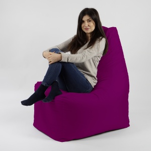 Fotoliu puf, Sunlounger EVO XL, umplutura de burete Memory Mix, material impermeabil, Magenta - Img 4