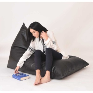 Fotoliu sac Kudos, Material Piele ecologica - Negru - Img 3