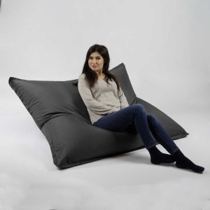 Fotoliu tip Perna Magic Pillow, Material Impermeabil - Gri inchis - Img 4