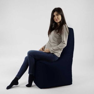 Fotoliu tip Scaun Sunlounger, Material Impermeabil - Bleumarin - Img 5