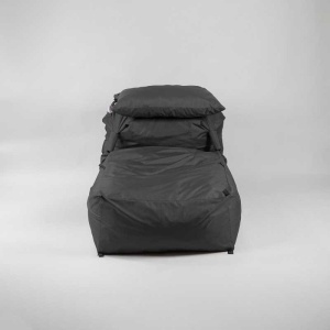 Fotoliu Yoga XL si Perna, Material Impermeabil - Gri inchis - Img 4
