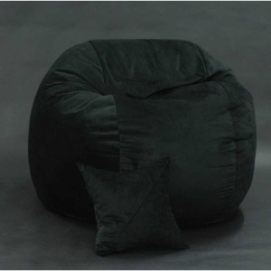 King Size bean bag, Textile material - Black Velvet