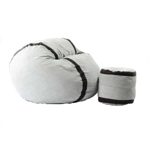 Set Fotoliu King Size cu Otoman (suport picioare), Material Textil - Light Mint - Img 1