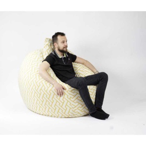 Set Fotoliu King Size cu Perna, Material Textil - Zappity Yellow - Img 2