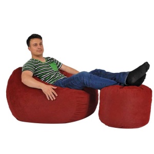 Set Fotoliu Matusalem cu Otoman (suport picioare), Material - Sour Cherry - Img 2