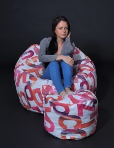 Set Fotoliu Matusalem cu Otoman (suport picioare), Material Textil - Scarlet Letters - Img 2