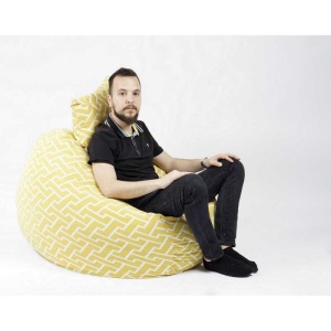 Set Fotoliu Matusalem cu Perna, Material Textil - Zippity Yellow - Img 2