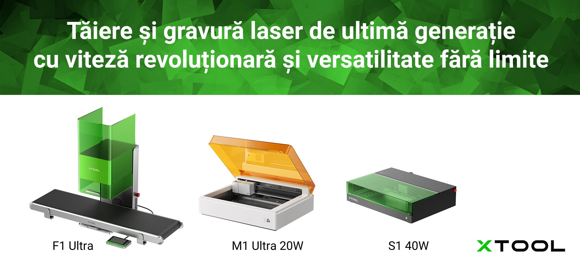 Banner xTool F1Ultra, M1Ultra20W, S140W