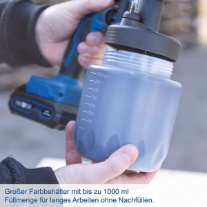 aku pištolj za farbanje IXES C-APS700-X Set S1x2Ah Scheppach - Img 11