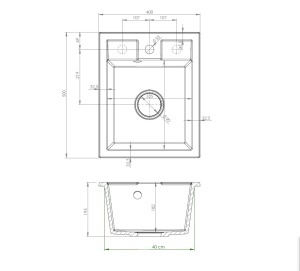 Ulgranit ULG400 granitna sudopera bež - Img 3