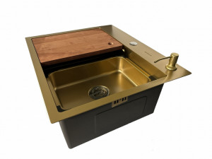 Sandonna sudopera HD6050 R INOX Zlatna + DOZER + KORPICA - Img 3
