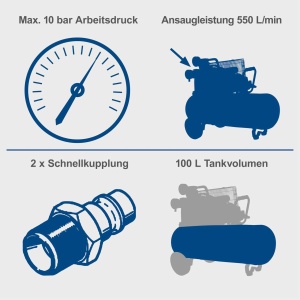 Kompresor za vazduh 100L 10bar HC550TC Scheppach - Img 5
