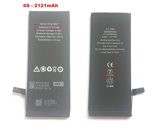 Acumulator Baterie Apple iPhone 6s, 2121mAh, Capacitate marita cu flex IC original