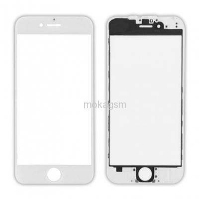 Geam cu rama si Oca pentru Iphone 6 Plus Alb