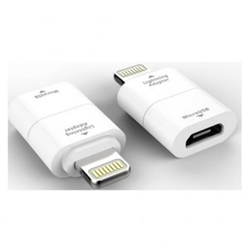 Adaptor incarcare si date, Micro USB la Lightning iPhone MILIADPWH, Alb