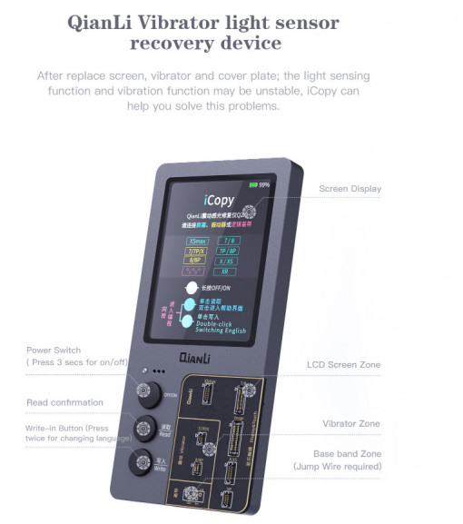 Programator Eeprom TrueTone pentru Display iPhone iCopy Plus 2.1 Generation