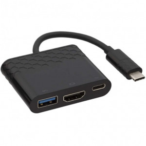 Adaptor multiport USB-C 3.1 – HDMI + USB-C 2.0 + USB-A 3.0, Kit CHDMIUSBADP Negr