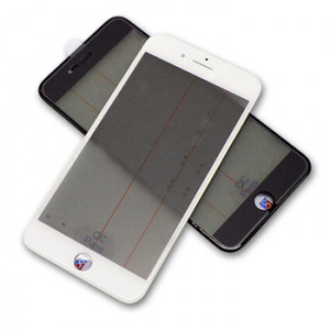 Sticla Geam cu rama Oca si polarizator pentru Iphone 6s Plus Alb