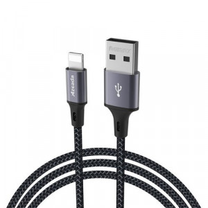 Cablu date iPhone 1m 3 Amperi Alb Lighting Cable USB fast charging cable Grey