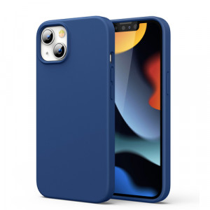 Husa iPhone 13 Silicone Case Soft Flexible Rubber Black Blue