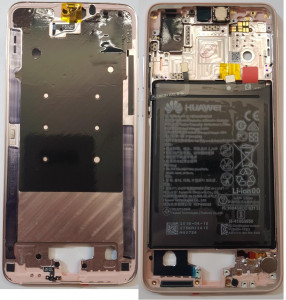 Carcasa mijloc rama cu acumulator Huawei P20 Pink Gold Original