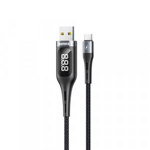 Cablu date USB Type C, REMAX Intelligent Digital Data USB 2,1 A 1,2 m black usb c
