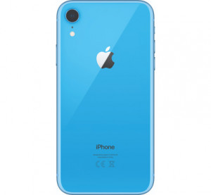 Carcasa spate sticla iPhone Xr Blue Original Swap