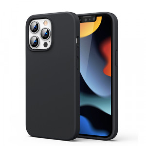 Husa iPhone 13 Pro Silicone Case Soft Flexible Rubber Black