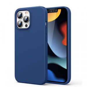 Husa iPhone 13 Pro Silicone Case Soft Flexible Rubber Blue