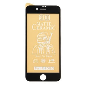 Folie sticla iPhone 7 Plus , iPhone 8 Plus, Negru Full Glue, Ceramic Glass Mata 5D