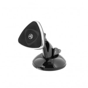 Suport auto pentru telefon Tellur, magnetic, montare geam/bord cu ventuza, Negru