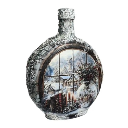 Cadouri de Craciun- Sticla handmade (cod 2169)