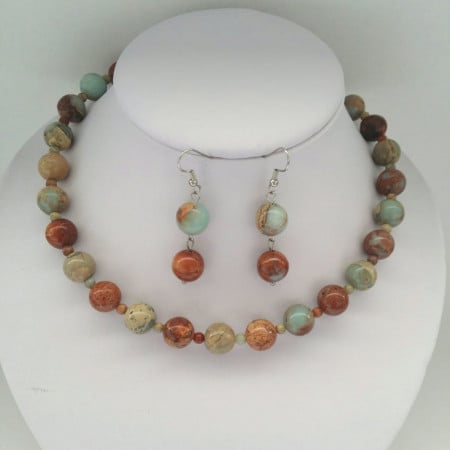 Set din jasper multicolor