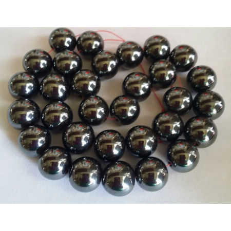 Hematit negru rotund 14 mm
