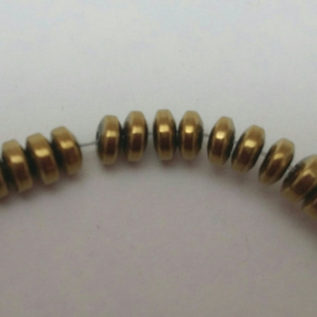 Hematite nemagnetice, aurii,4x2 mm, rondele