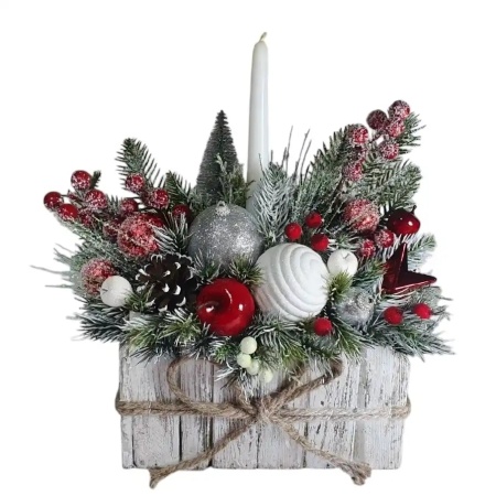 Aranjament de Craciun in cos rustic (cod 2174)