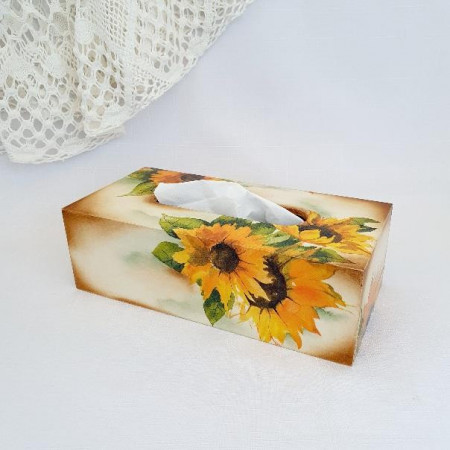 Cutie pentru servetele -"Floarea Soarelui" (cod 1512-CAD)