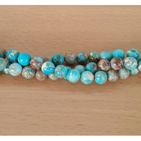 Jasper imperial albastru deschis 8 mm