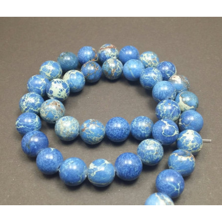 Jasper imperial albastru inchis, 10 mm, AAA+